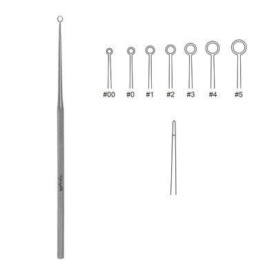 Buck Ear Curette 5 3/4 inch Straight Blunt