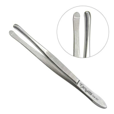 Beer Cilia Forceps 3 1/2 inch 4mm Smooth Jaws
