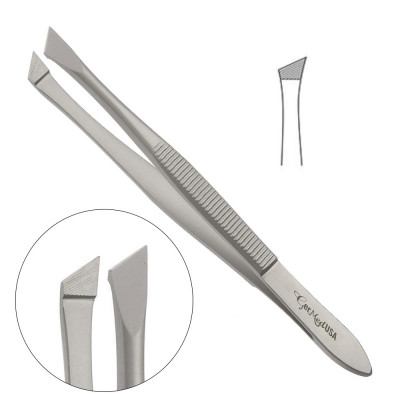 Bergh Cilia Forceps 3 1/2 inch 5mm Wide Jaws