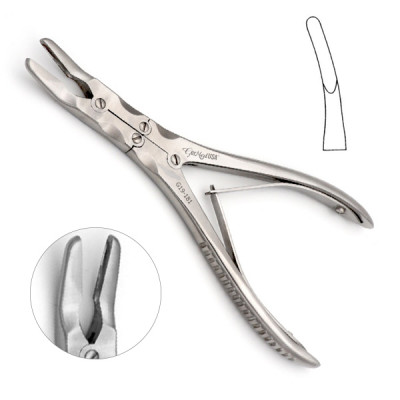 Beyer Stille Rongeur 7 inch 4x15mm Bite Curved