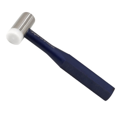 Combination Mallet 7 1/2 inch 8oz (227g) Head Stainless Steel with One Nylon Cap 25mm Aluminum Handle