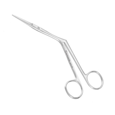 Heymann Nasal Scissors 6 3/4 inch Angled On Side Round Blades