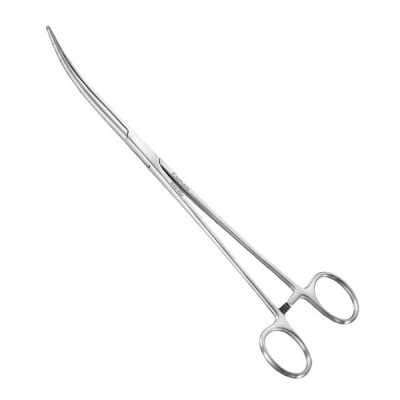 Crafoord Coarctation Clamp 9 1/2 inch Slightly Curved Jaws 65mm Longitudinal Serrations