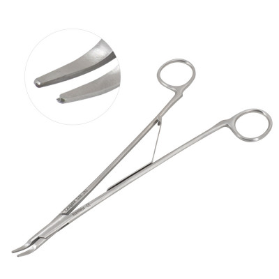 Smithwick Clip Applying Forceps Curved jaws Straight Handles Size 9 inch