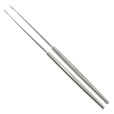 Shapleigh Ear Curette Straight 6 1/4 inch Serrated Loop