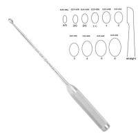 Bone Curette 15" Hollow Handle Straight Oval Cup