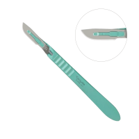 Disposable Scalpels Stainless Steel Blade Plastic Handle Size 20