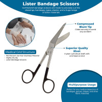 Lister Bandage Scissors 3 1/2" Supercut