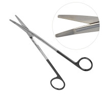 Ragnell Dissecting Scissors Flat Tip Curved 7"