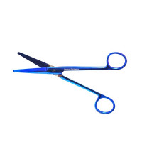 Mayo Dissecting Scissors 5 1/2" Curved Blue Coated