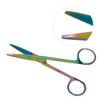 Mayo Dissecting Scissors 5 1/2" Curved Rainbow Coated