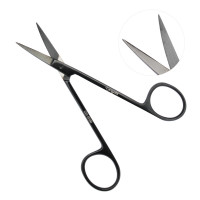 Iris Scissors 4 1/2" Straight Gun Metal Coated