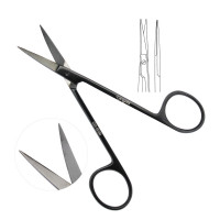 Iris Scissors 4 1/2" Straight Gun Metal Coated