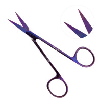 Iris Scissors 4 1/2" Straight Purple Coated
