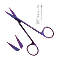 Iris Scissors 4 1/2" Straight Purple Coated