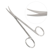 Iris Scissors Curved 4 1/2" Sharp Tips