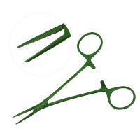 Halsted Mosquito Forceps 4 3/4" Straight, Green Coated