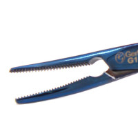 Halsted Mosquito Forceps 4 3/4" Curved Blue Coated