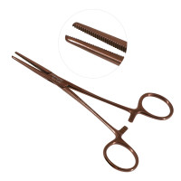 Kelly Hemostatic Forceps 5 1/2" Straight Rose Gold Coated