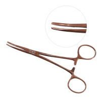 Kelly Hemostatic Forceps 5 1/2" Curved Rose Gold Coated