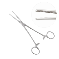 Rochester Ochsner Forceps Straight 1x2 Teeth 7 1/4"