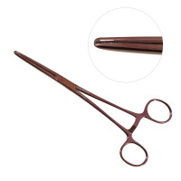 Rochester Carmalt Forceps Straight 8" Rose Gold Coated