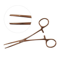 Rochester Carmalt Forceps Curved 6 1/4" Rose Gold Coated