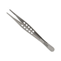 Thumb Tissue Forceps 1x2 Teeth, 5 1/2" Fenestrated Handle
