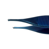 Adson Tissue Forceps 4 3/4", 1x2 Teeth, Blue