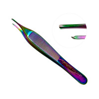 Adson Tissue Forceps  4 3/4", 1x2 Teeth, Rainbow