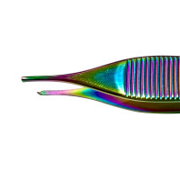 Adson Tissue Forceps  4 3/4", 1x2 Teeth, Rainbow