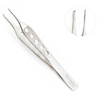 Adson Tissue Forceps 1x2 Teeth Delicate Fenestrated Handle 4 3/4"