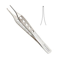 Adson Tissue Forceps 1x2 Teeth Delicate Fenestrated Handle 4 3/4"