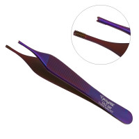 Brown Adson Forceps 4 3/4" Purple Coated 7x7 Teeth