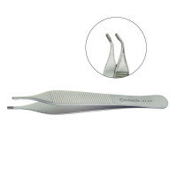 Adson Brown Tissue Forceps 7x7 Side Grasping Teeth Angular 4 3/4"
