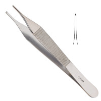 Adson Forceps 1x2 Teeth Delicate Serrated 4 3/4"