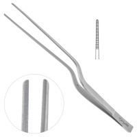 Cushing Tissue Forceps 7 1/4" Bayonet Style Serrated