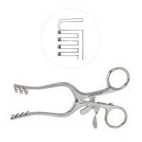 Weitlaner Retractor 6 1/2" Sharp Prongs 3 x 4