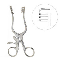 Weitlaner Retractor 8" Sharp Prongs 3 x 4