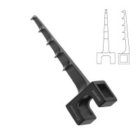 McCulloch Retractor Toothed Hook Blade 50mm Depth Titanium
