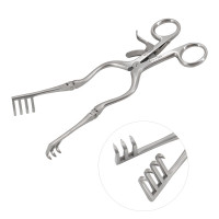 Beckman Weitlaner Retractor 8 1/2" 3 x 4 Sharp Hinged Blade 22 x 17mm