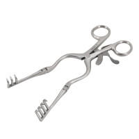Beckman Weitlaner Retractor 8 1/2" 3 x 4 Sharp Hinged Blade 22 x 17mm