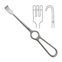 Volkman Retractor 8 1/2" Three Blunt Prongs