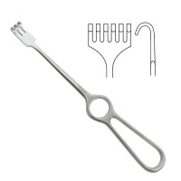 Volkman Retractor 8 1/2" Six Blunt Prongs