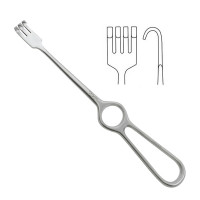 Volkman Retractor 8 1/2" 4 Blunt Prongs