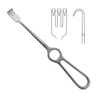 Volkman Retractor 8 1/2" 3 Sharp Prongs