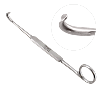 Meyerding Finger Retractor 7" Curved Blunt Blade  1/8" x 3/8"