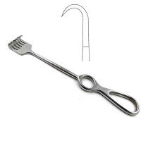 Volkmann Retractor 9" 6 Deep Sharp Prongs