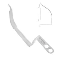C-Retractor 14" 22mm Blade Right Angled 4mm Rounded Blunt End 2 Holes