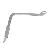 Bent Hohmann Retractor Narrow 9 3/4" Short Tipped - Blade 19mm Handle 7"
